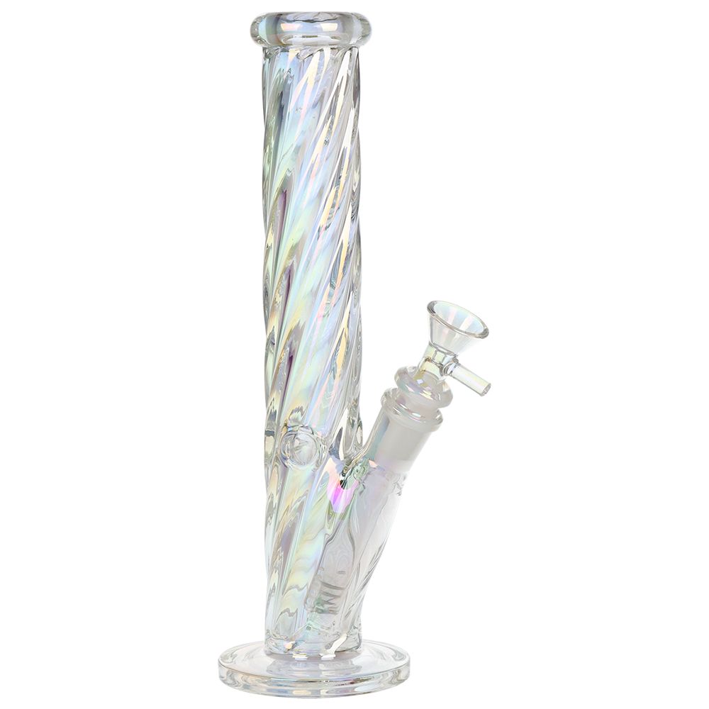 SeshGear Twist Straight Tube Glass Water Pipe