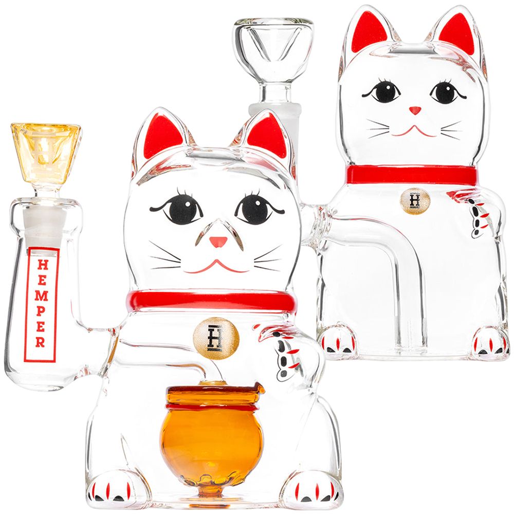 Hemper Lucky Money Cat Glass Water Pipe