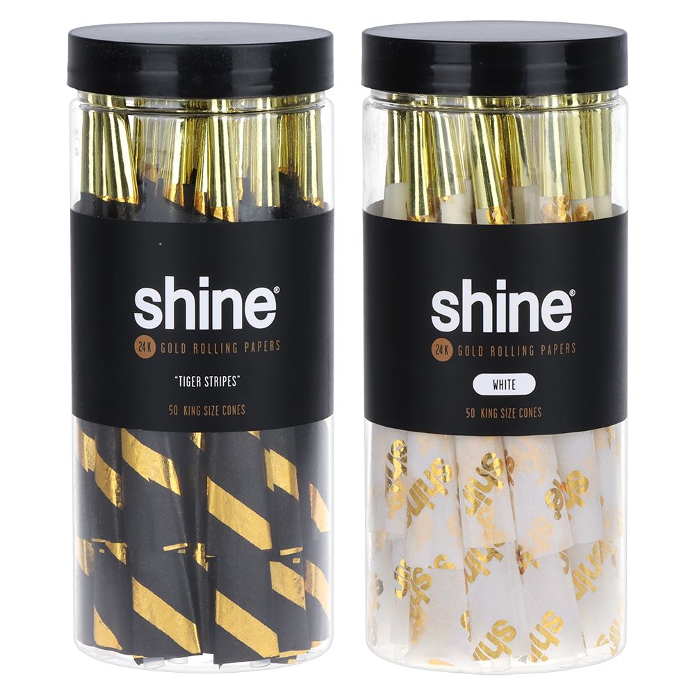 Shine 24K Gold Pre-Rolled Cones King Size (50 cones)