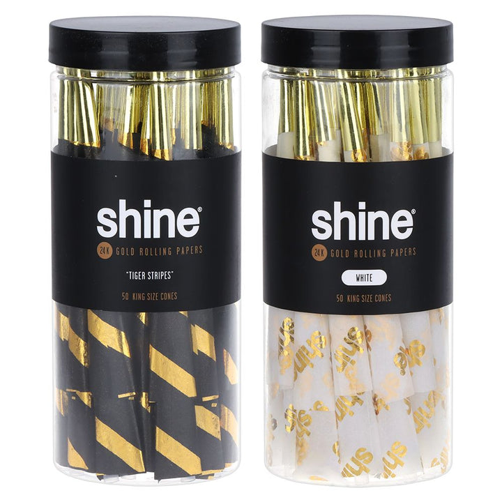 Shine 24K Gold Pre-Rolled Cones King Size (50 cones)