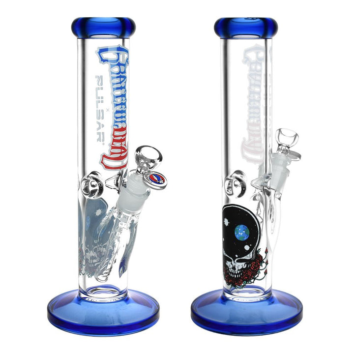 Grateful Dead x Pulsar Straight Tube Glass Bong