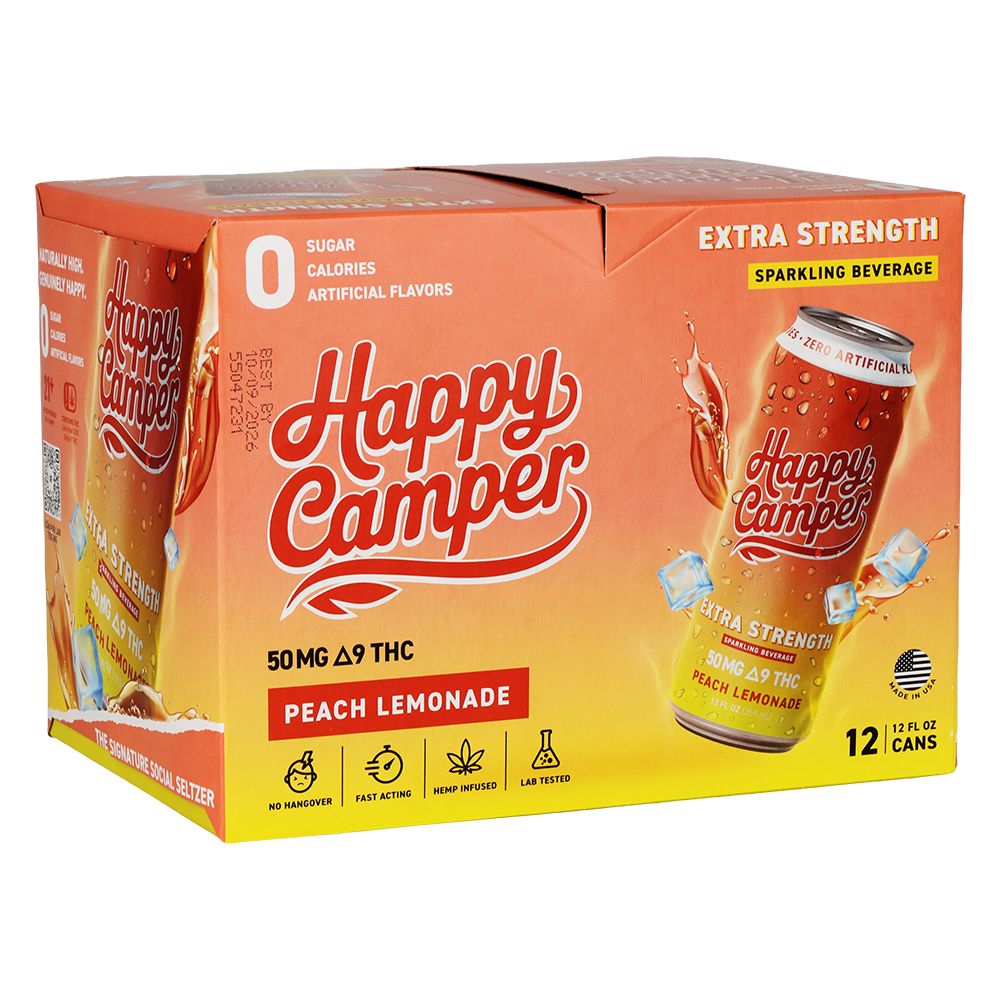 Happy Camper D9 THC Sparkling Beverage | 50mg | (12ct Case)
