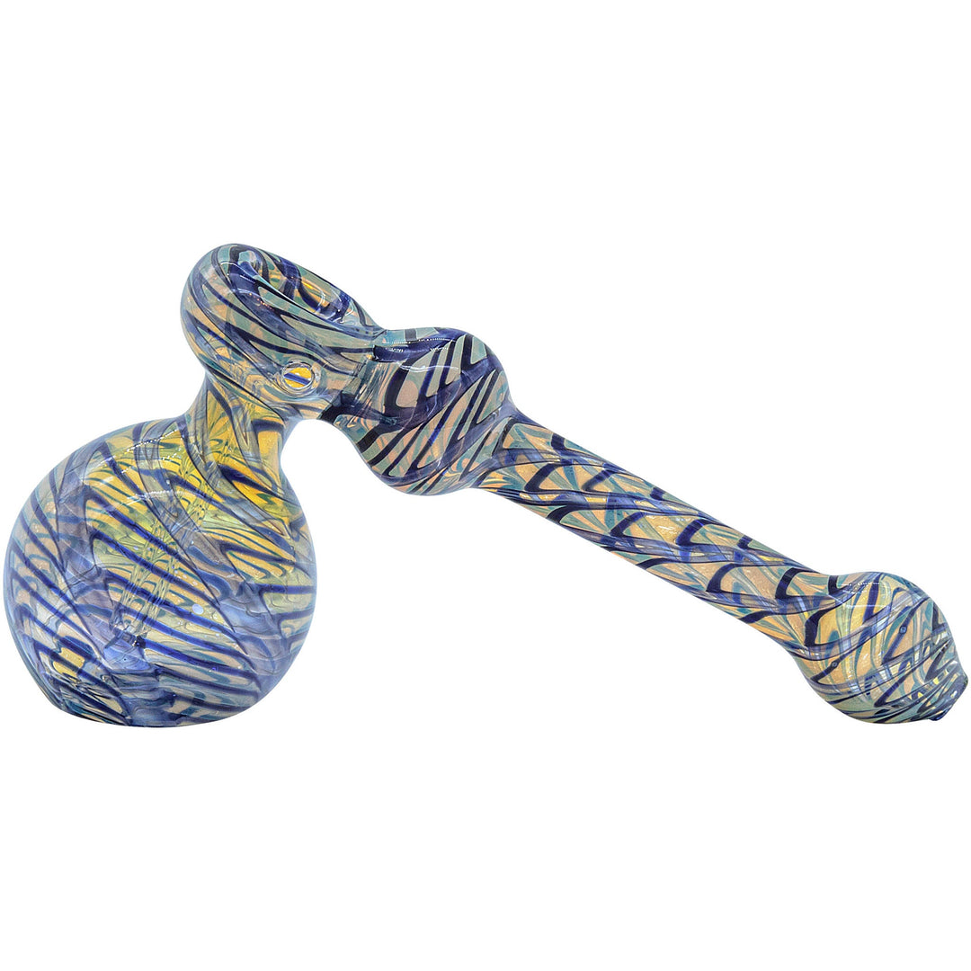 LA Pipes Full Rake Fumed Hammer Bubbler Pipe 6"