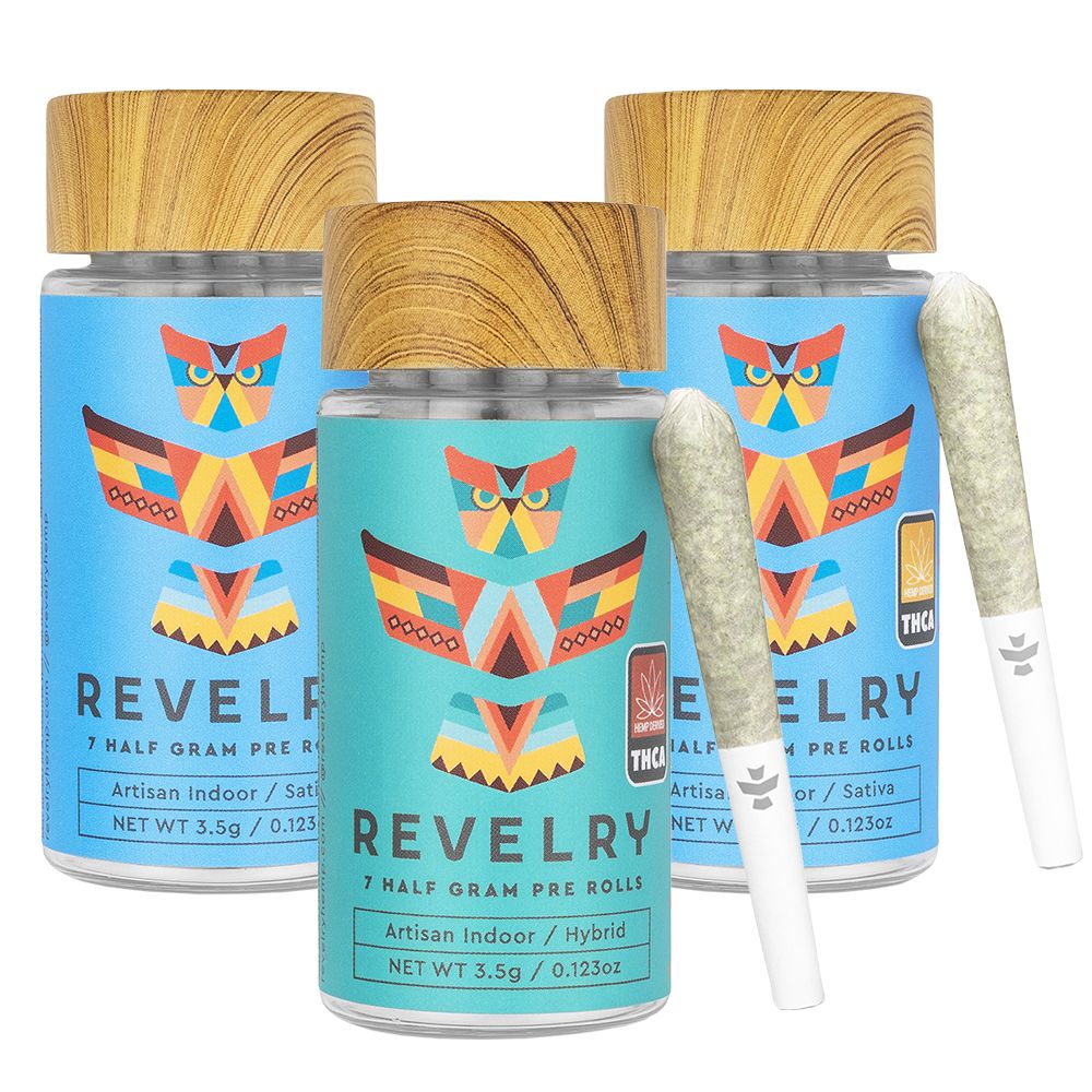 Revelry Premium Indoor THCA Pre-Rolls | 0.5g (7 Pack)