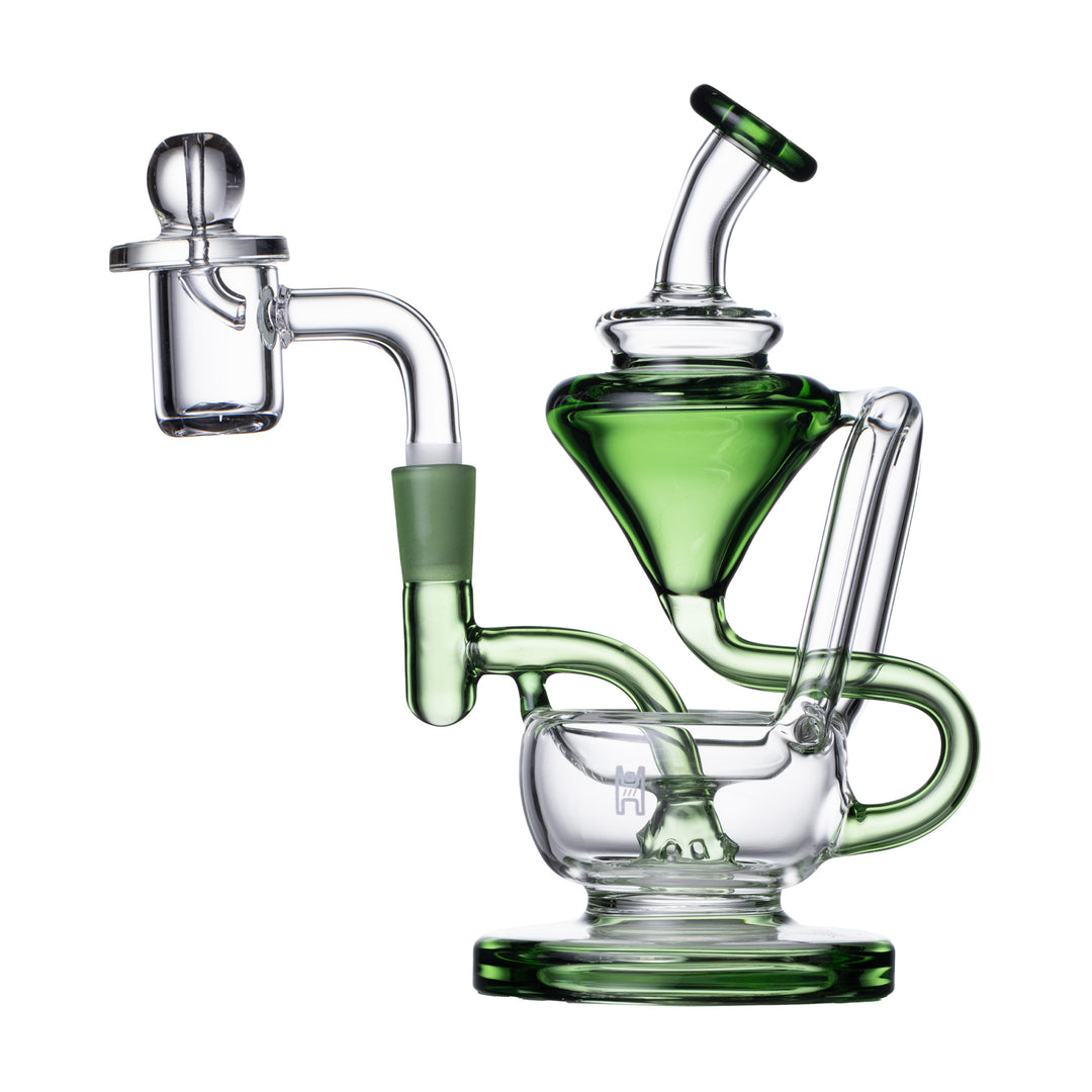 Human Grade 5" Recycler Dab Rig (Green)
