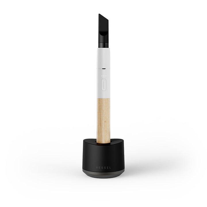 Vessel Wood Vape Pen Battery (White/Beechwood)+
