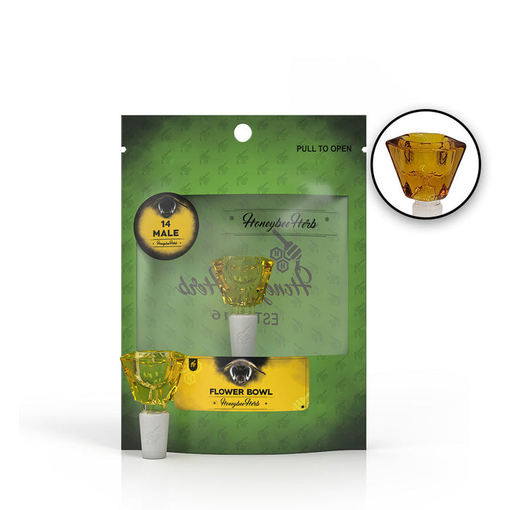 Hexagon Glass Flower Bowl