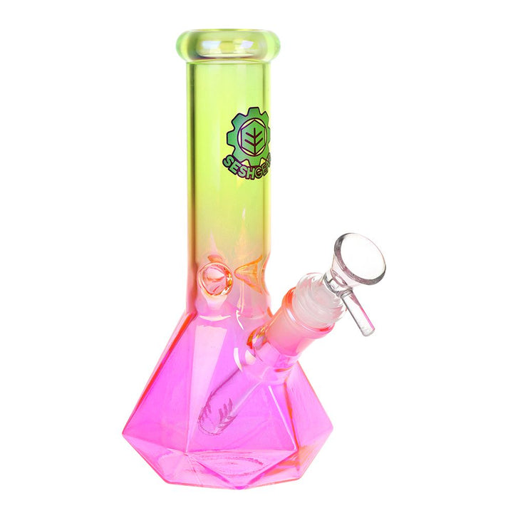 Diamond Base Beaker Ombre Glass Water Pipe