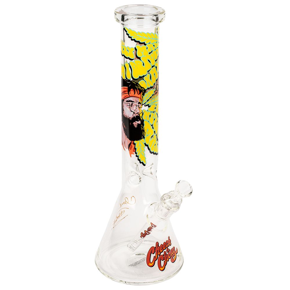 Cheech & Chong Glass Parked Beaker Bong