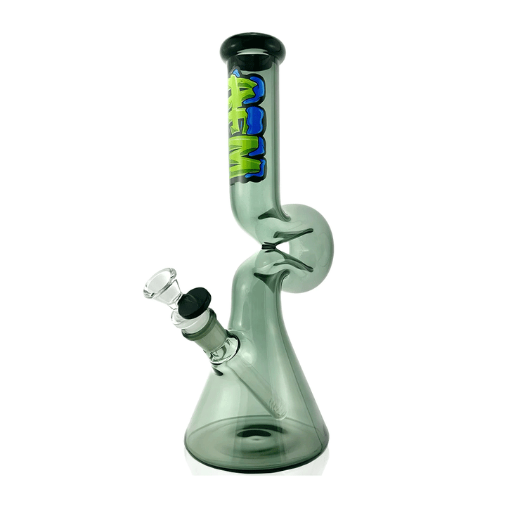 AFM Glass 12" Beaker Wave Full Color Glass Water Pipe