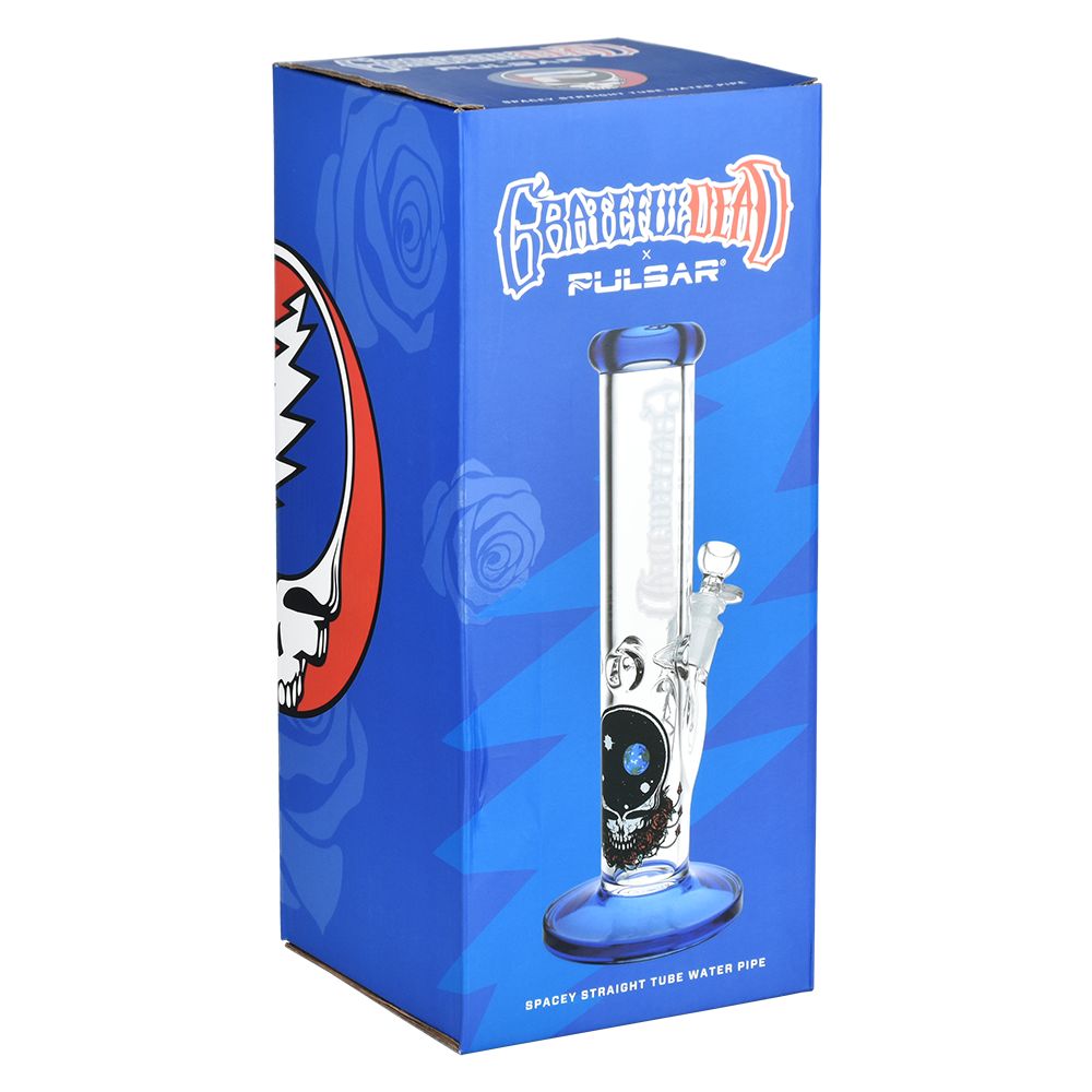 Grateful Dead x Pulsar Straight Tube Glass Bong