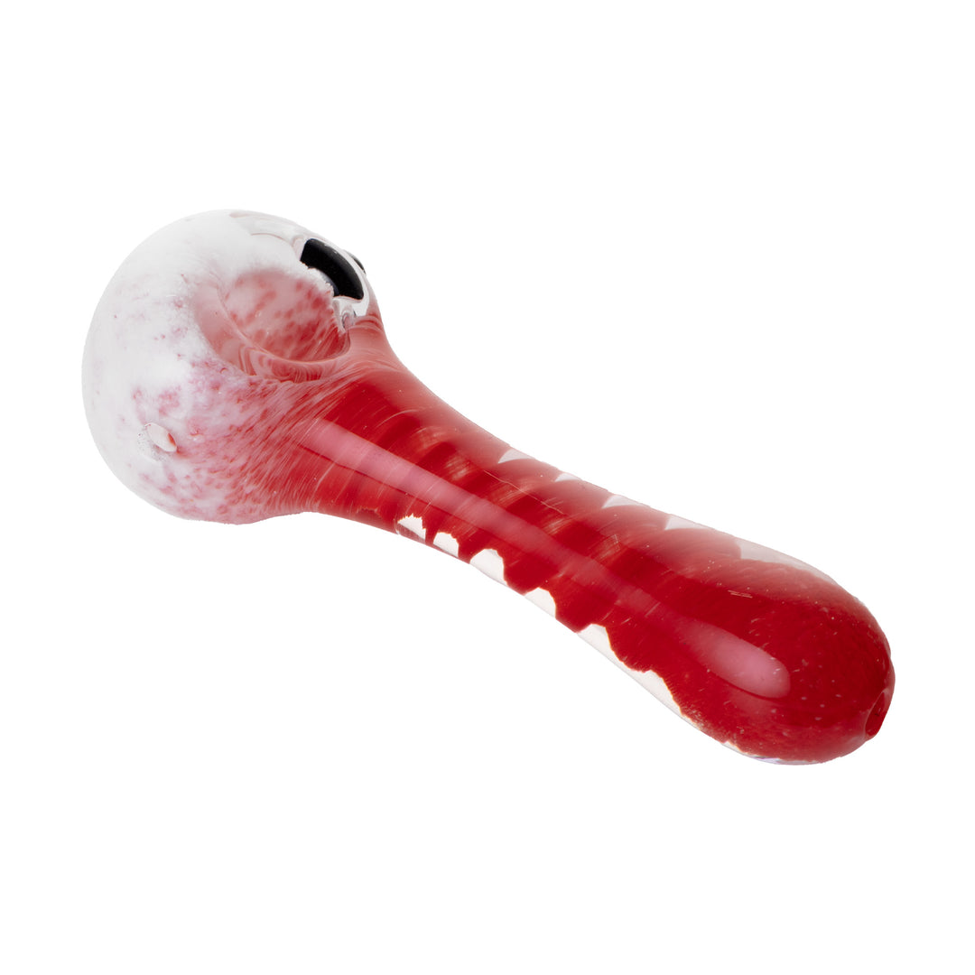 Human Grade Inside Out Twist Pipe (White Frit with Red)