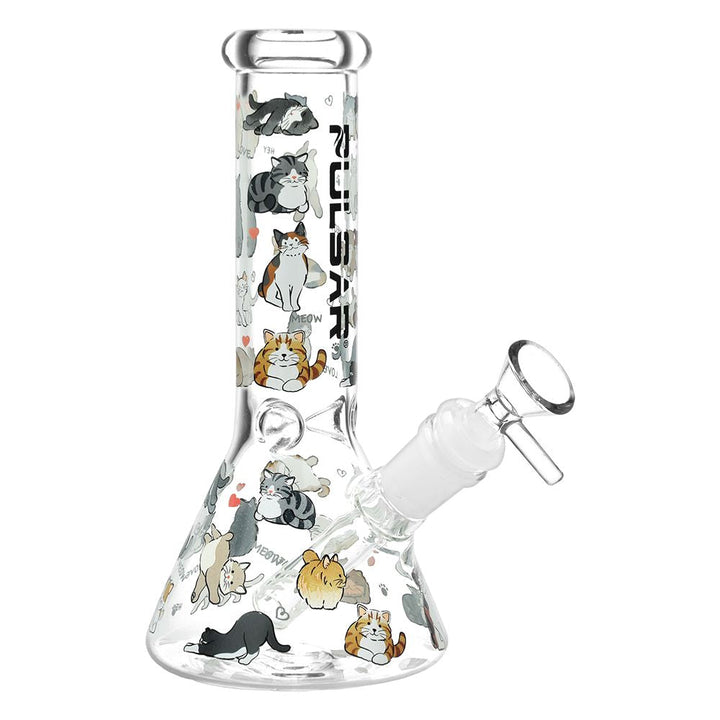 Kitten Beaker Glass Water Pipe