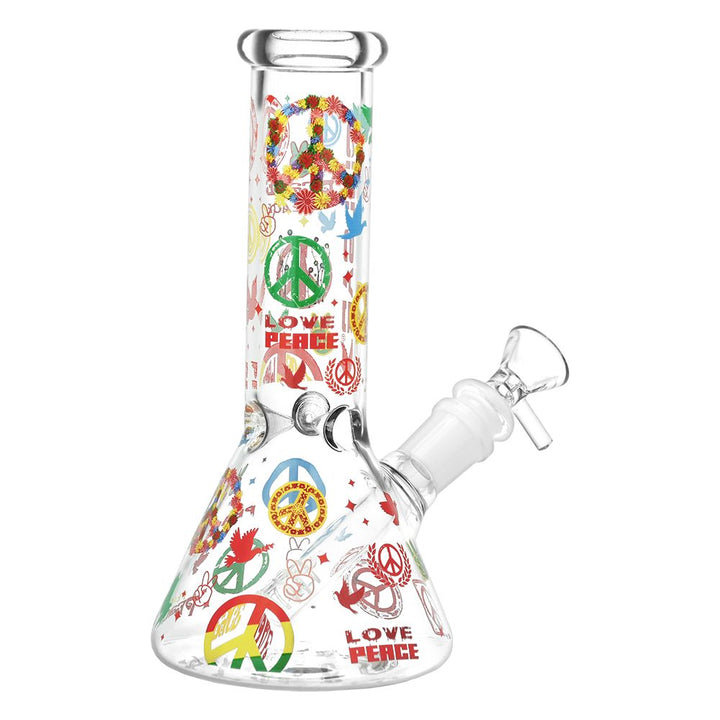 World Peace Beaker Glass Water Pipe