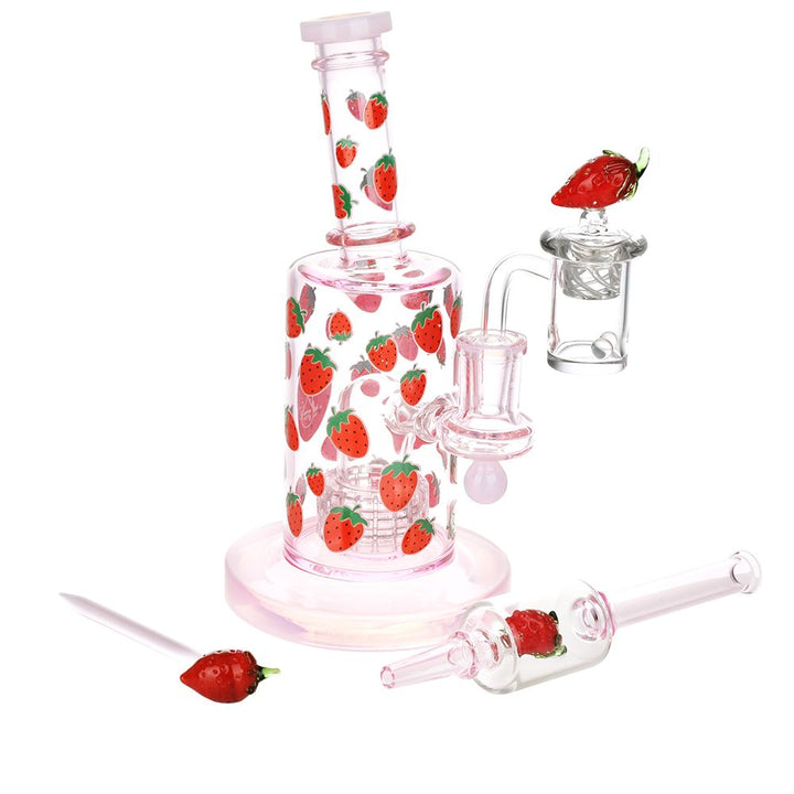 Pulsar Strawberry Cough Glow In The Dark Dab Rig Kit