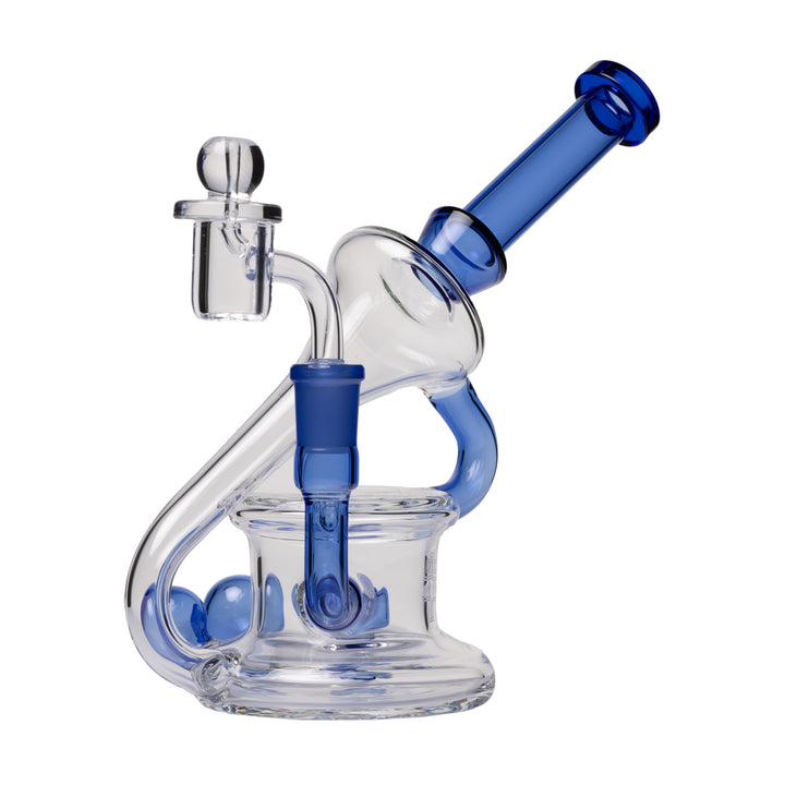 Human Grade 7.5" Recycler Triple Marble (Blue)