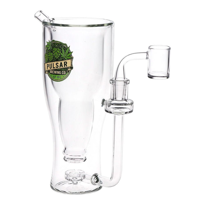 Pulsar Brewing Co Smokeable Beer Mug Glass Dab Rig