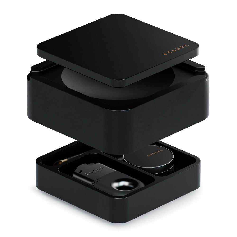 Vessel Ash (Black) Ultimate Ashtray and Storage