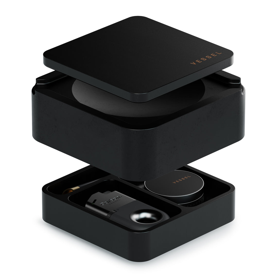 Vessel Ash (Black) Ultimate Ashtray and Storage