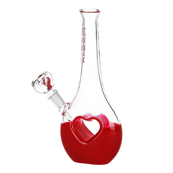Valentines Heart Vase Glass Water Pipe