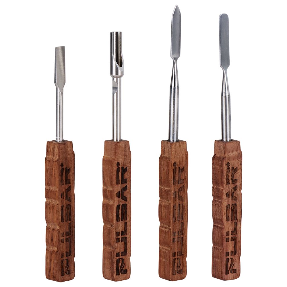 Pulsar Wooden Dab Tool w/ Stainless Steel Tip (4 count)