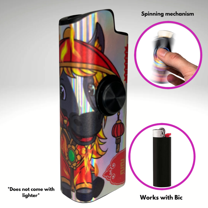 Fidget Spinner Lighter Case (Year of The Fire Pony)