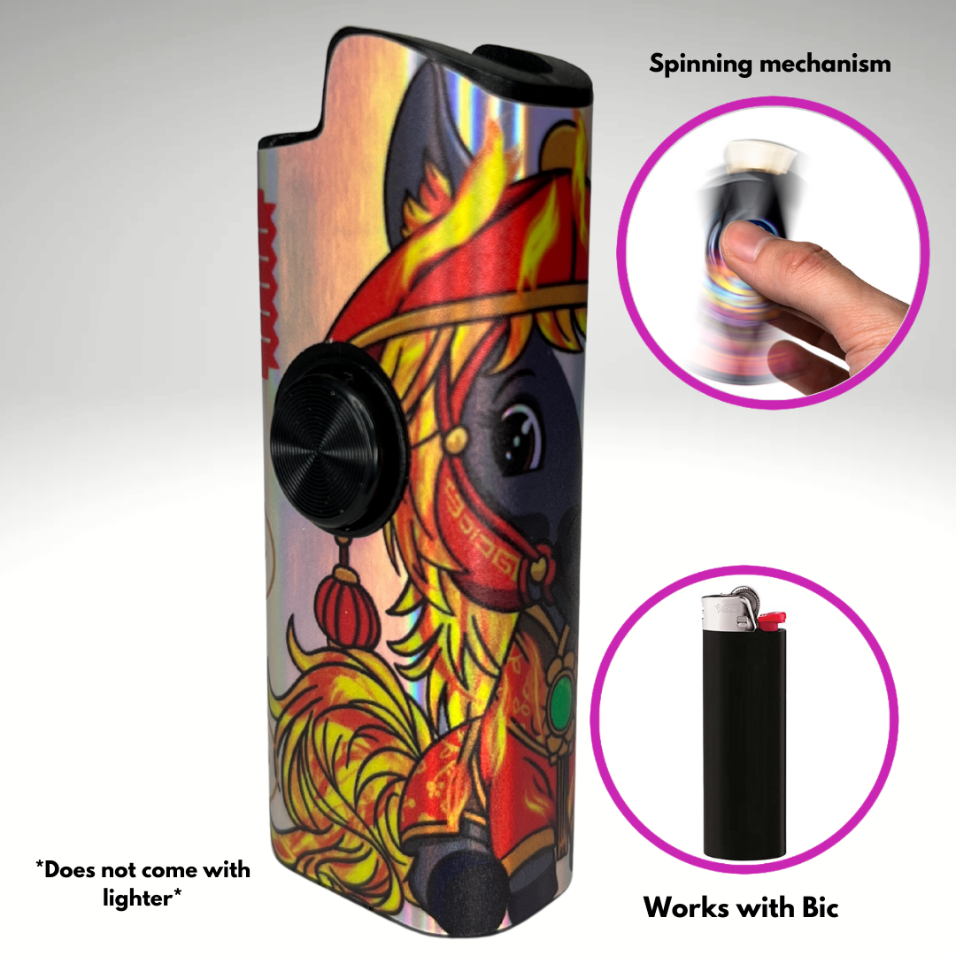 Fidget Spinner Lighter Case (Year of The Fire Pony)
