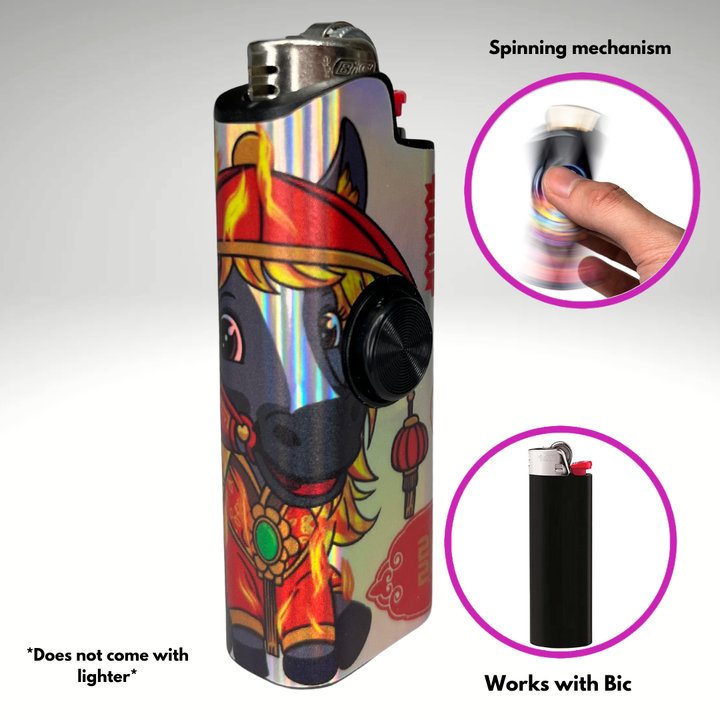 Fidget Spinner Lighter Case (Year of The Fire Pony)