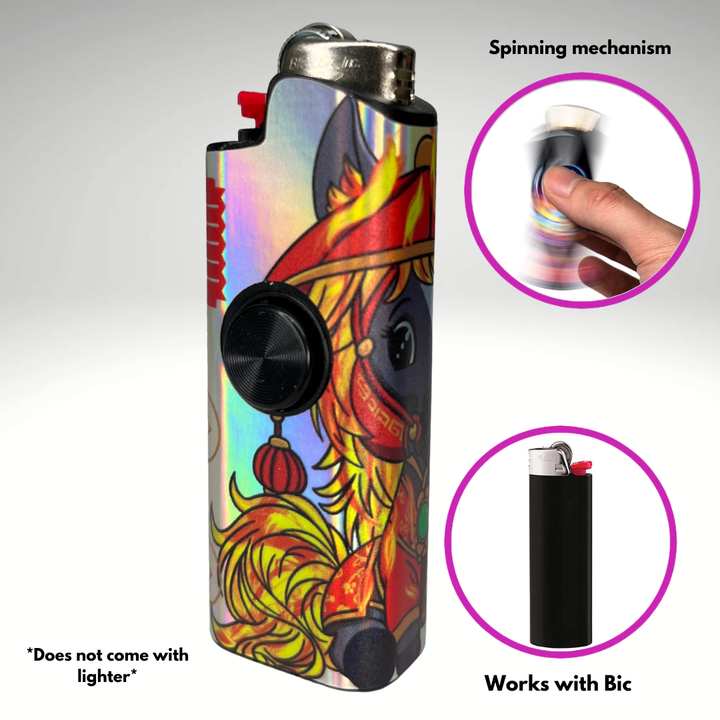 Fidget Spinner Lighter Case (Year of The Fire Pony)
