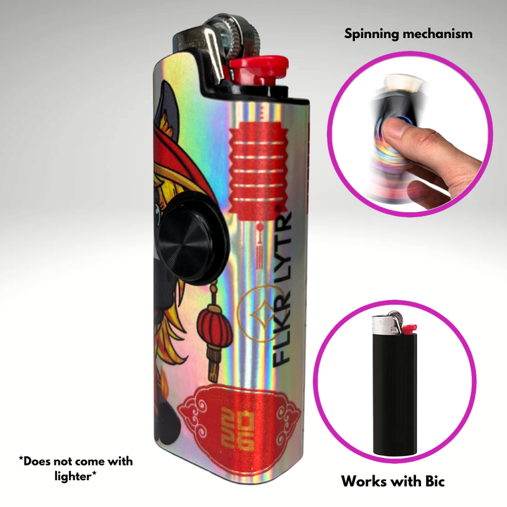 Fidget Spinner Lighter Case (Year of The Fire Pony)