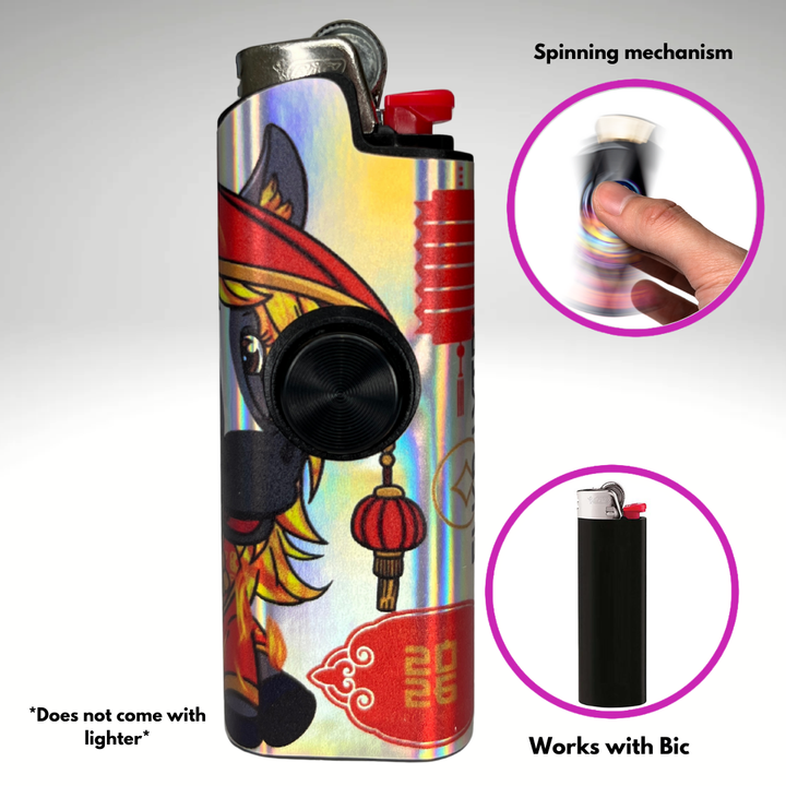 Fidget Spinner Lighter Case (Year of The Fire Pony)