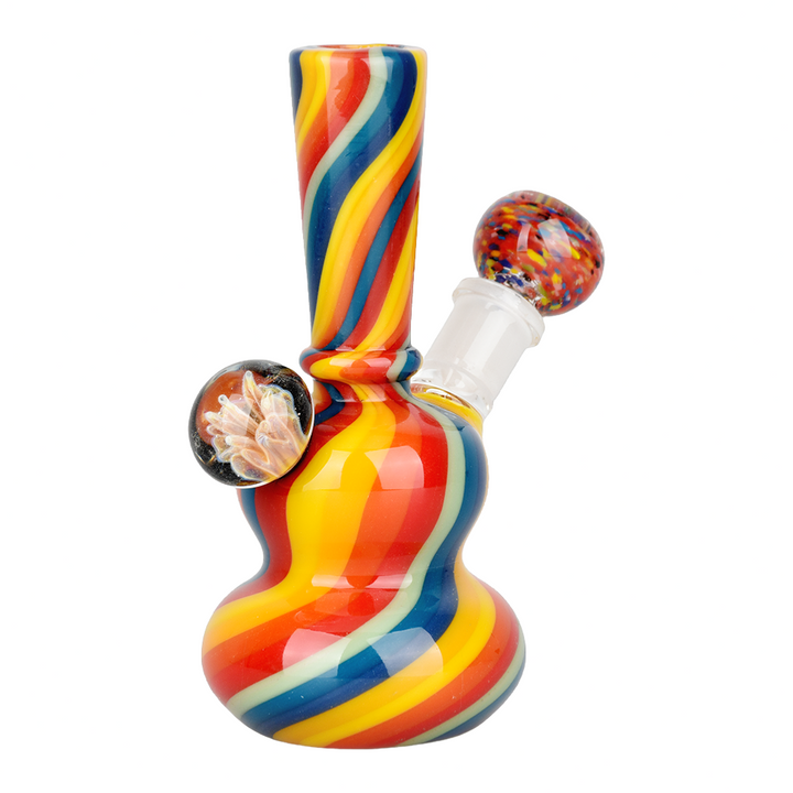 Flowering Rainbow Swirl 6" Mini Bong