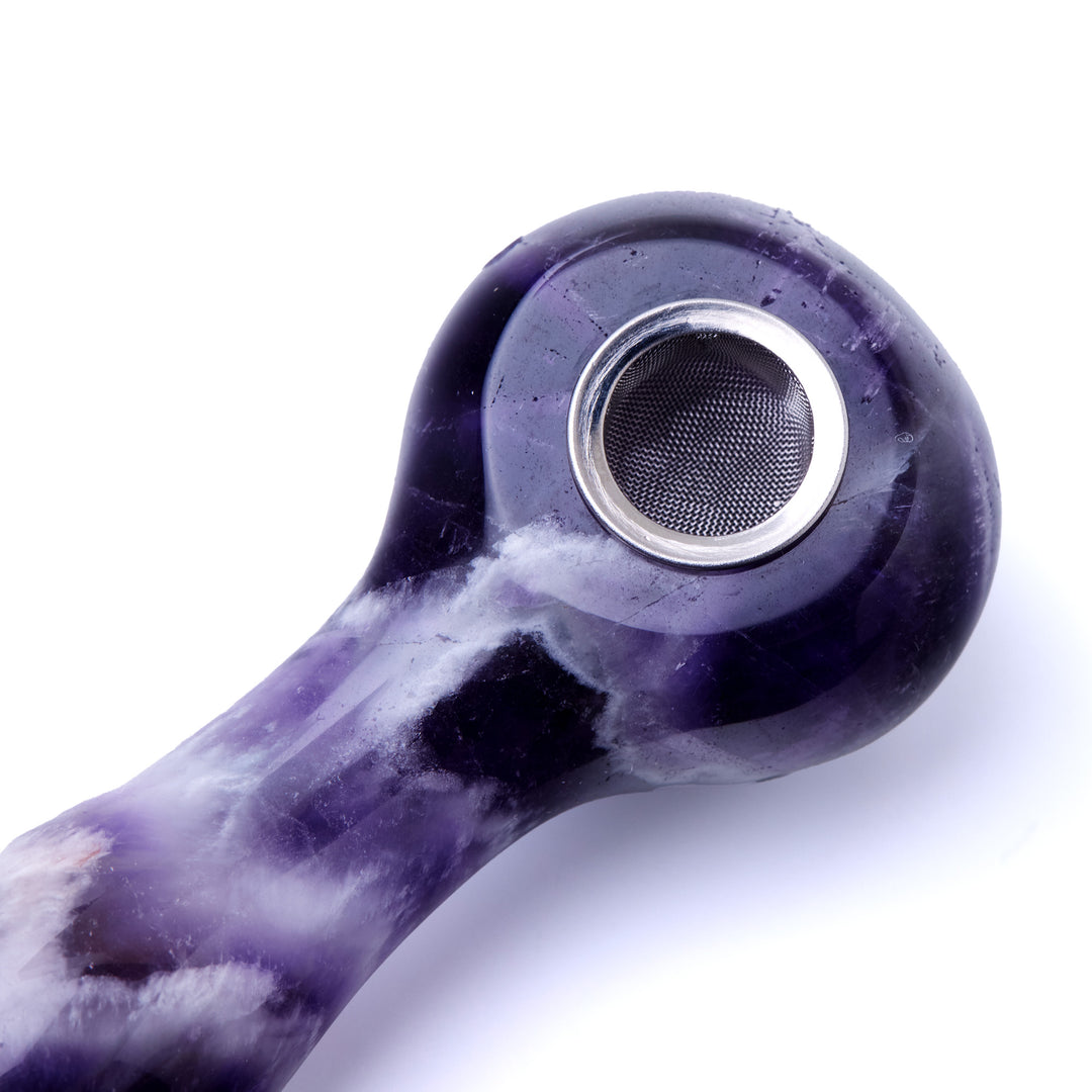 Amethyst Gemstone Spoon Pipe