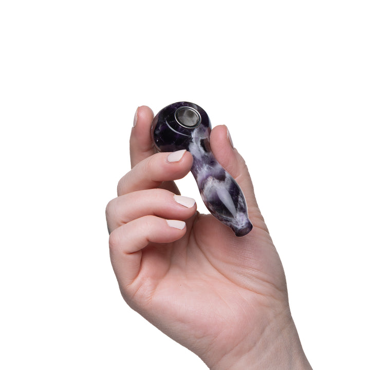 Amethyst Gemstone Spoon Pipe