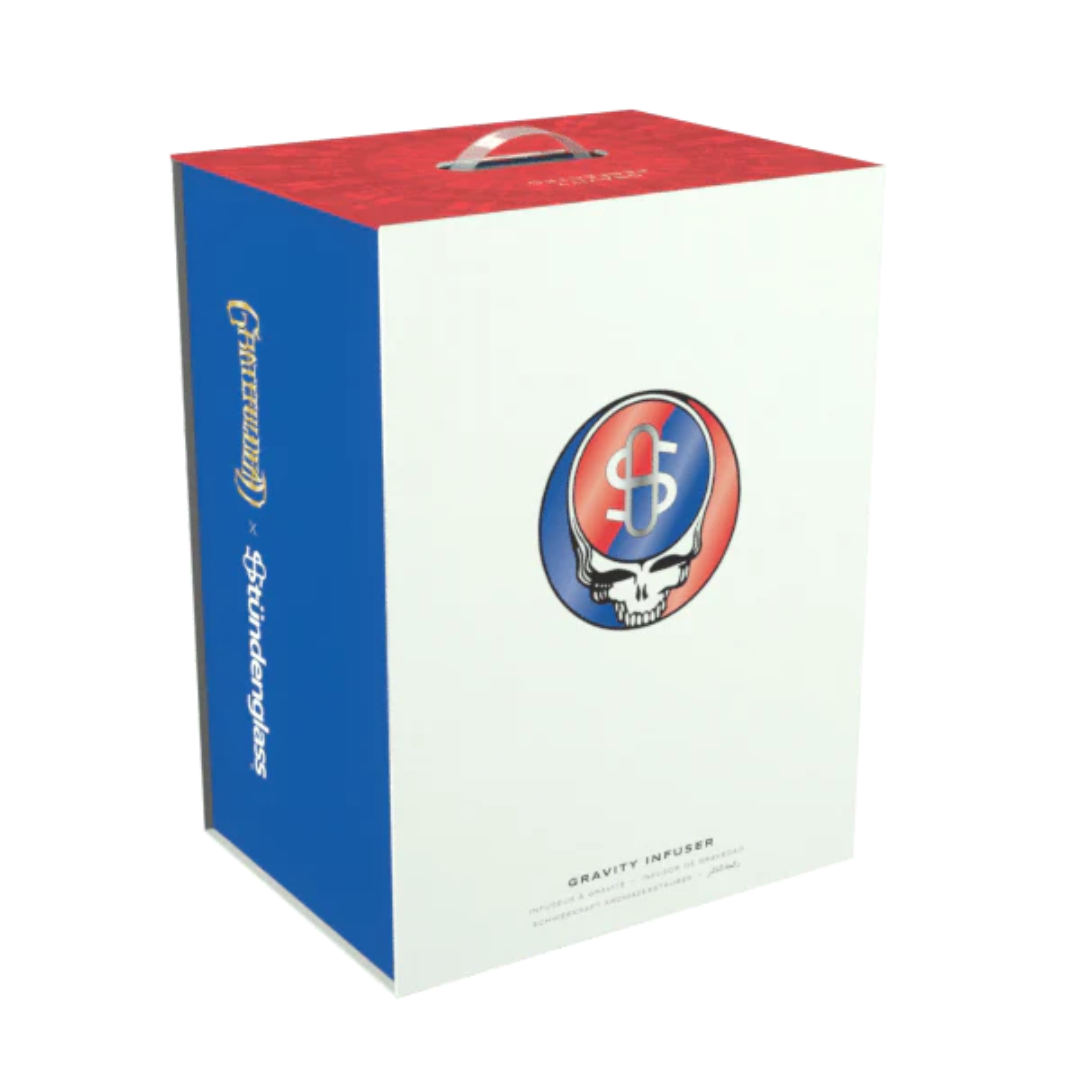 Grateful Dead x Stündenglass Gravity Infuser box packaging