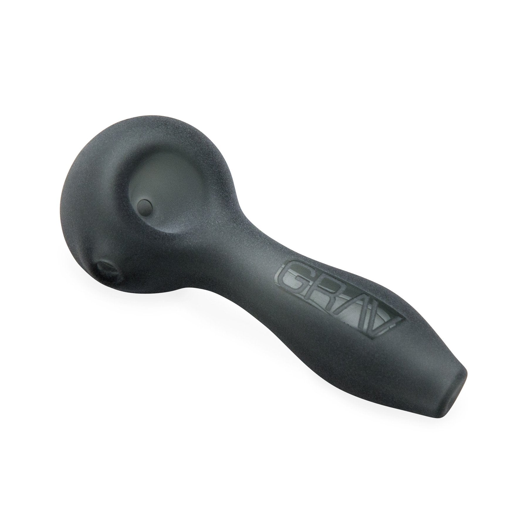 grav sandblasted spoon pipe