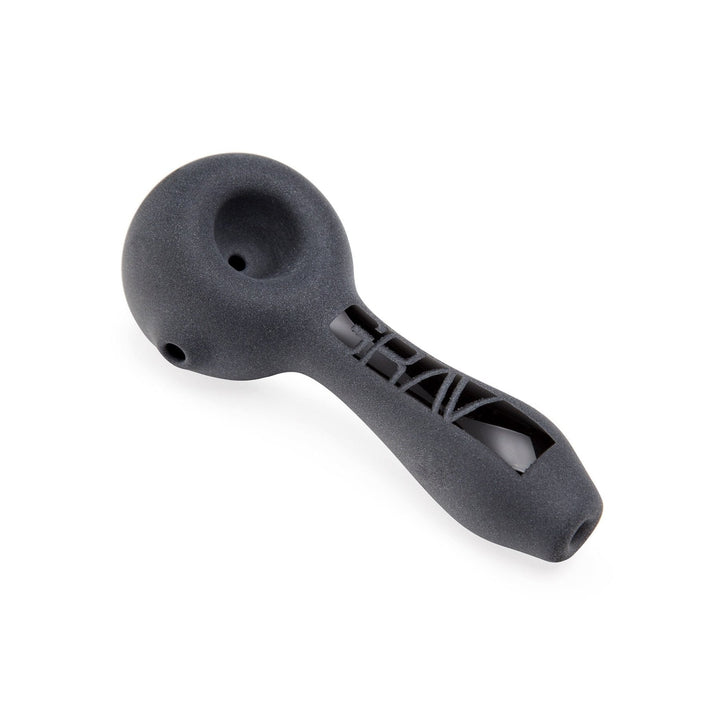 grav sandblasted spoon pipe black