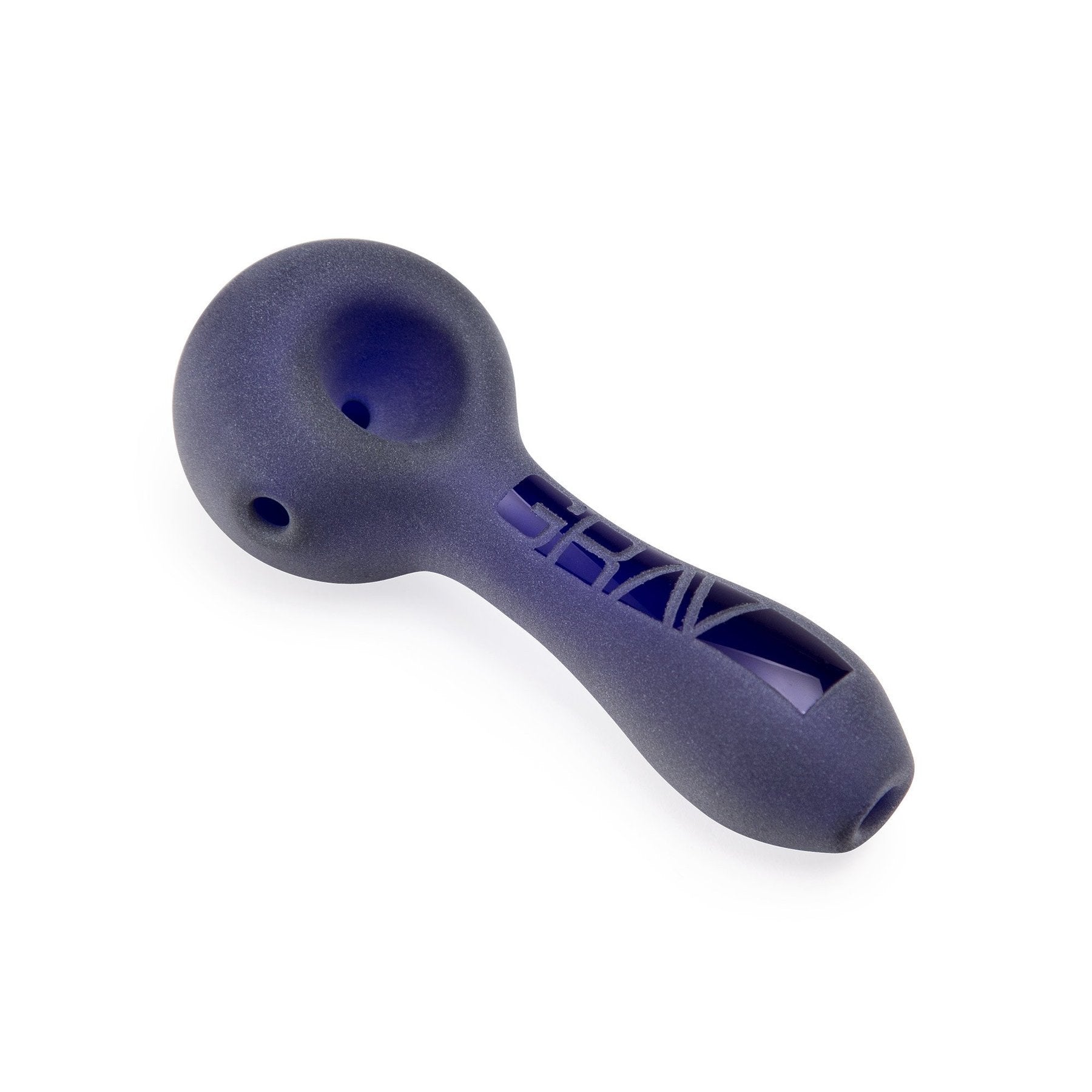 grav sandblasted spoon pipe