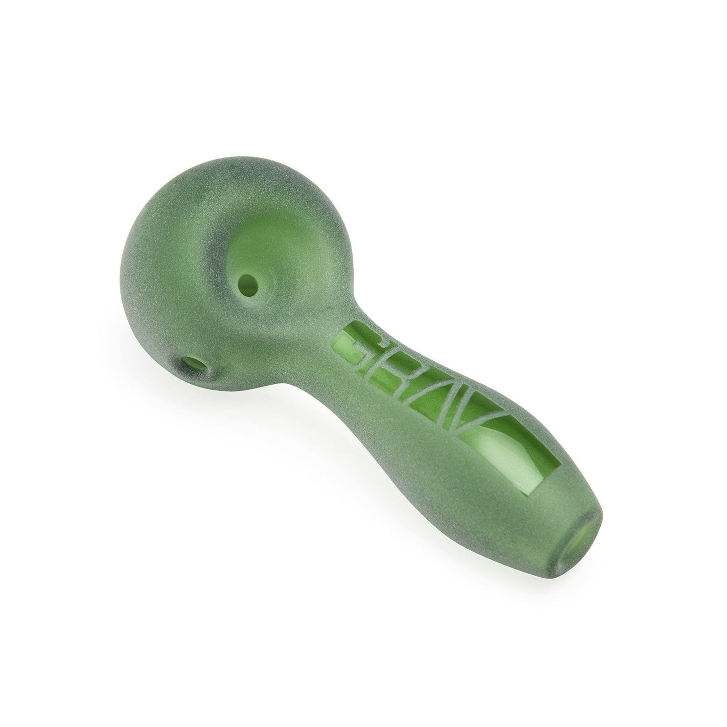 grav sandblasted spoon pipe