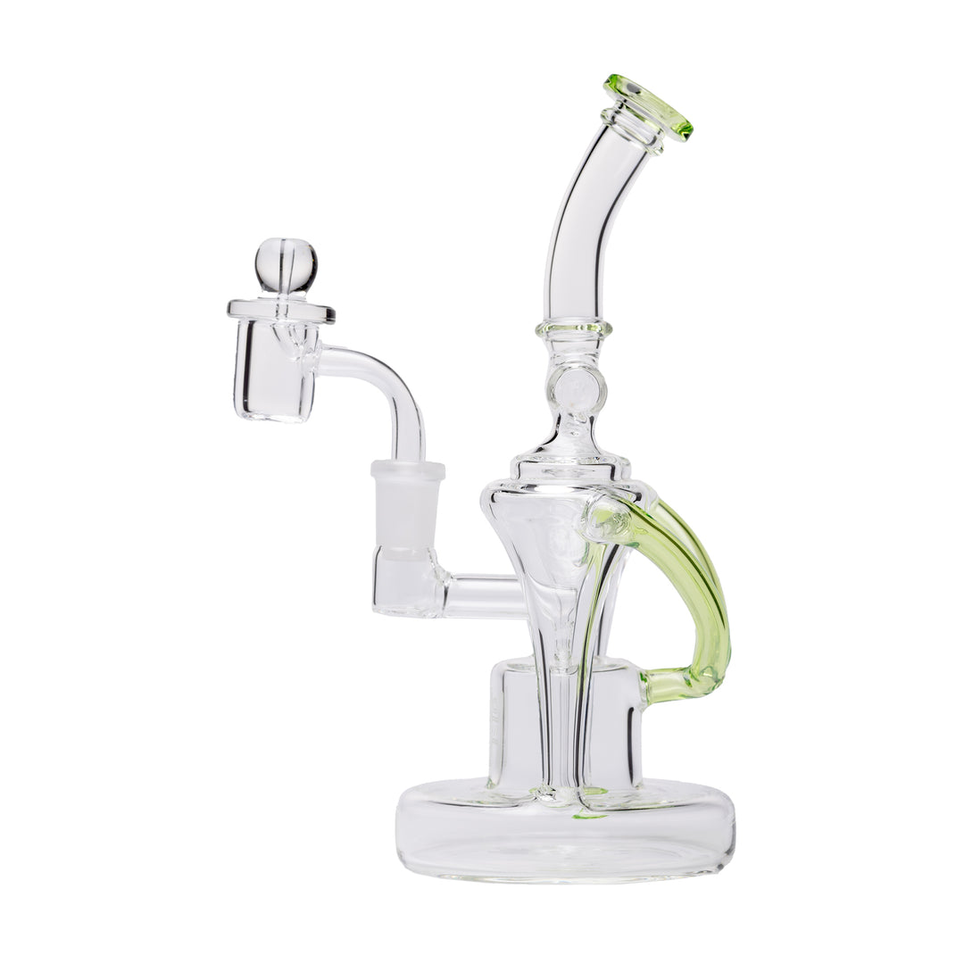 Human Grade 8.5" Dualing Recycler Dab Rig (Matrix Green)