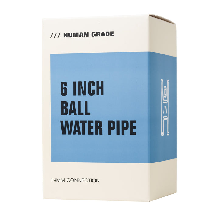 Human Grade 6" Ball Water Pipe (Black)