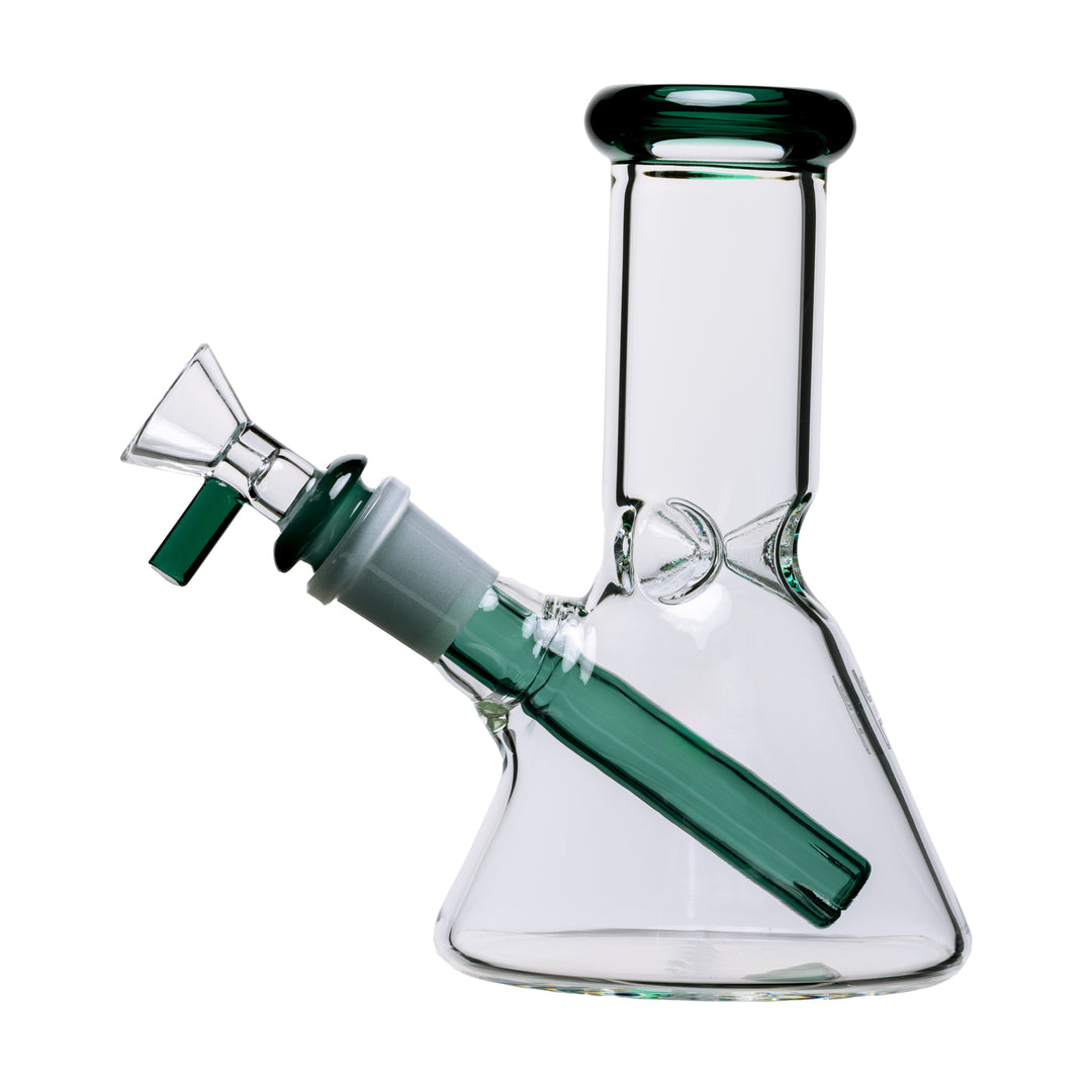 Human Grade 6" Beaker Bong (Lake Green Accents)