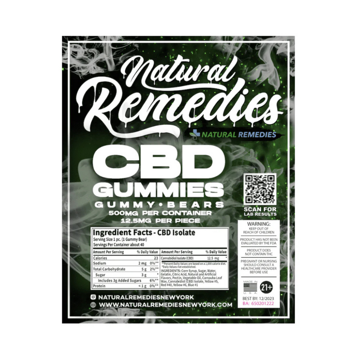 Isolate CBD Gummy Bear Gummies (500mg)