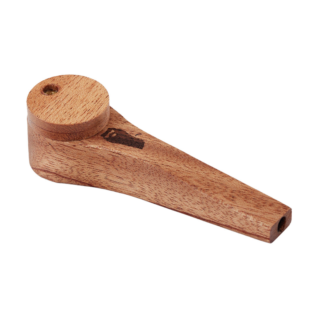 Exotic Wood Pipe with Lid (African Mahogany)