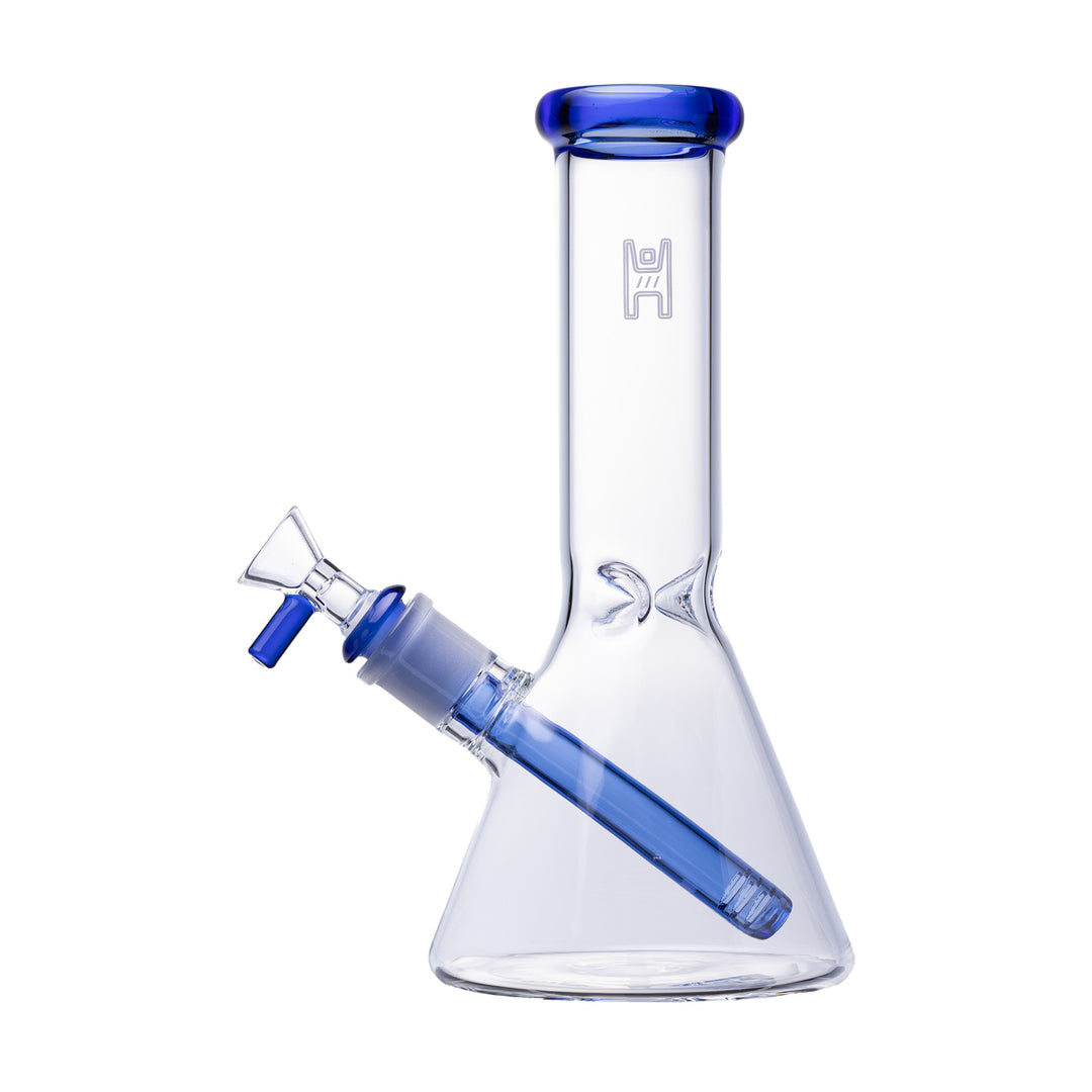 Human Grade 9" Beaker (Clear w/ Blue)