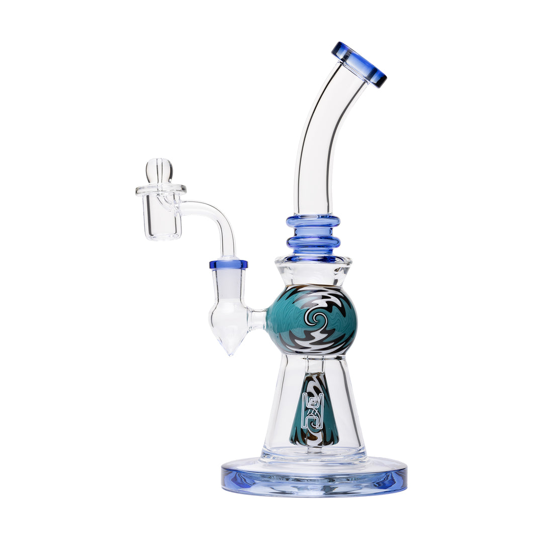 Human Grade 10" Mini Gumball Dab Rig (Blue)