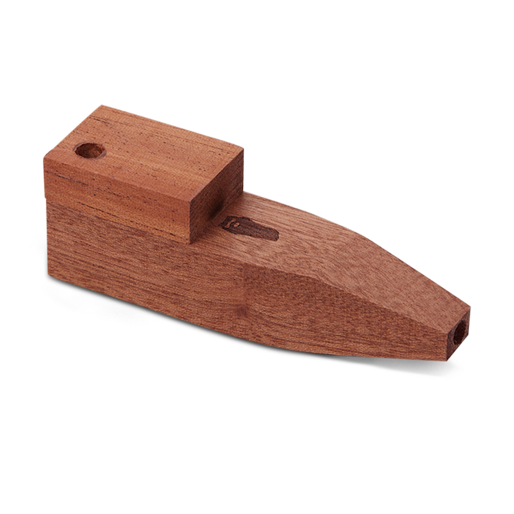 Square Wood Pipe with Lid (African Mahogany)