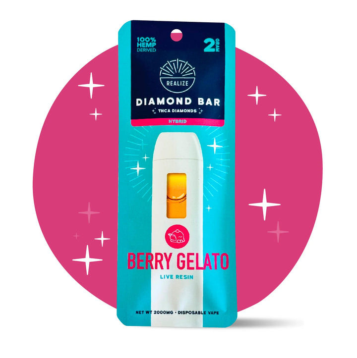 Berry Gelato THCA Live Resin Diamond Bar (2G Disposable Vape)