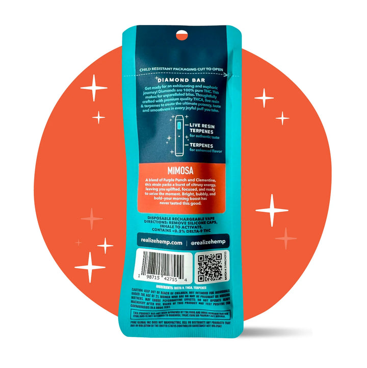 Mimosa THCA Live Resin Diamond Bar (2G Disposable Vape)