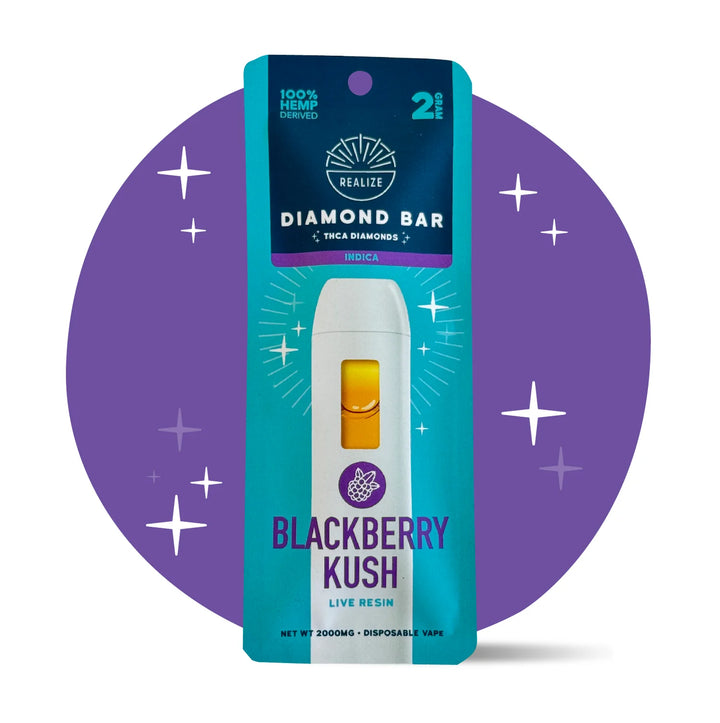 Blackberry Kush THCA Live Resin Diamond Bar (2G Disposable Vape)